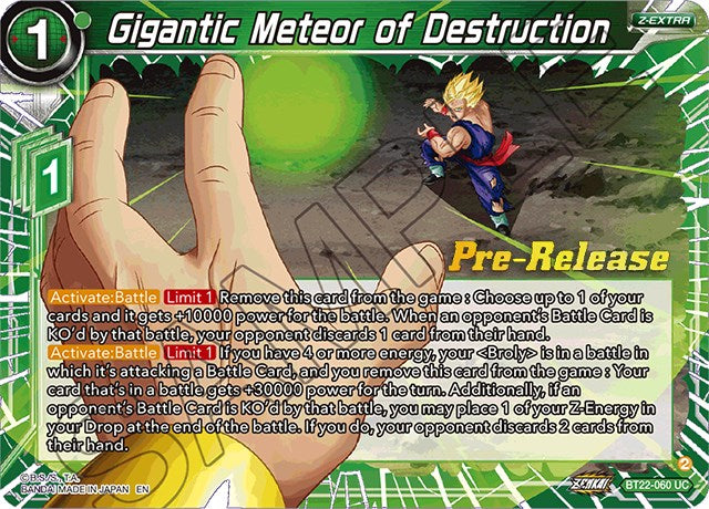 Gigantic Meteor of Destruction (BT22-060) [Critical Blow Prerelease Promos] | Sanctuary Gaming