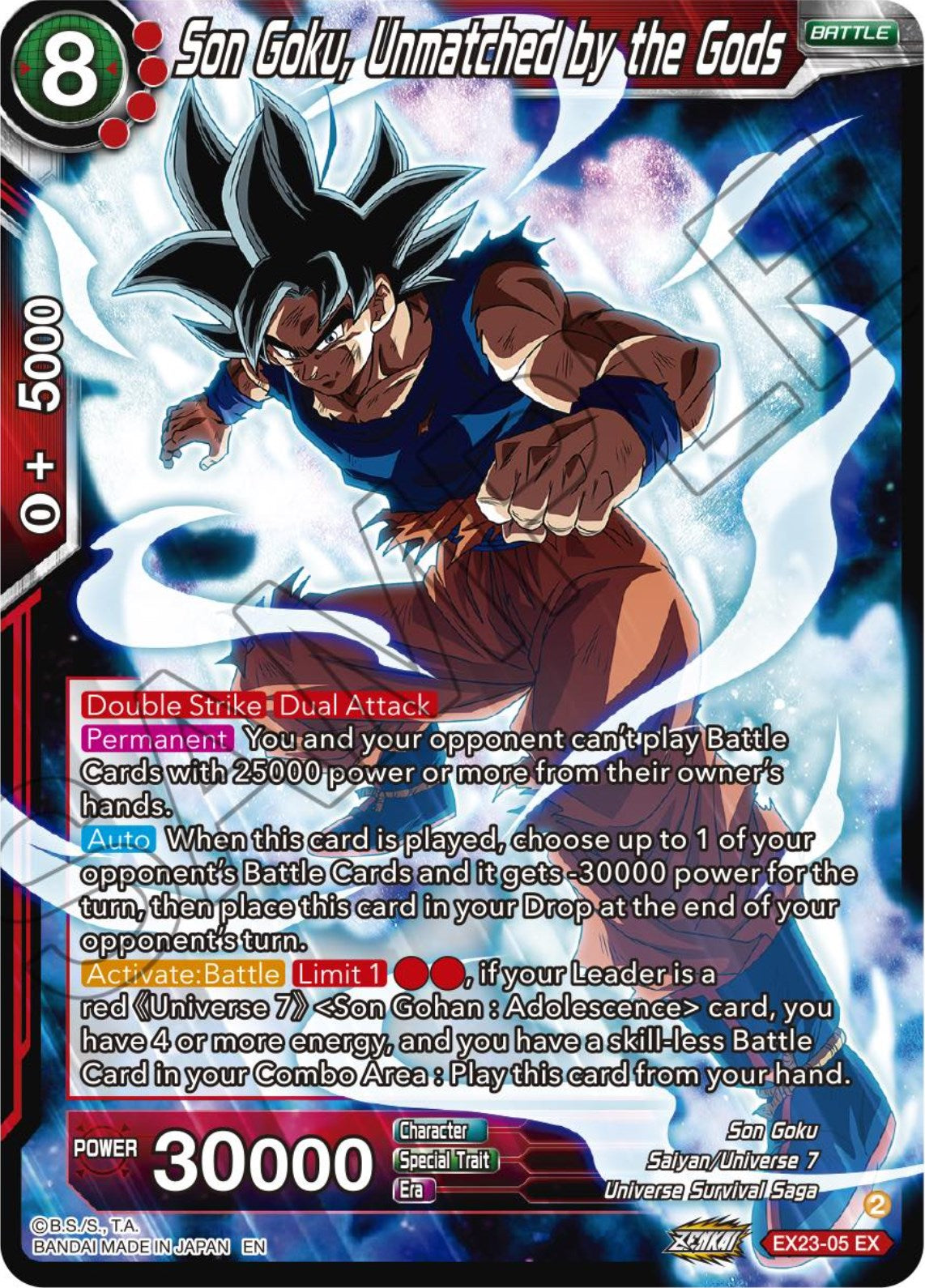 Son Goku, Unmatched by the Gods (EX23-05) [Premium Anniversary Box 2023] | Sanctuary Gaming