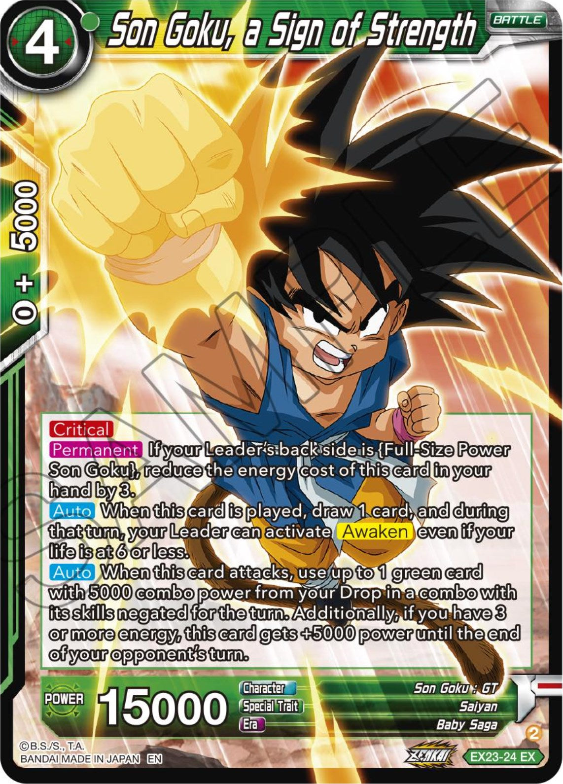Son Goku, a Sign of Strength (EX23-24) [Premium Anniversary Box 2023] | Sanctuary Gaming