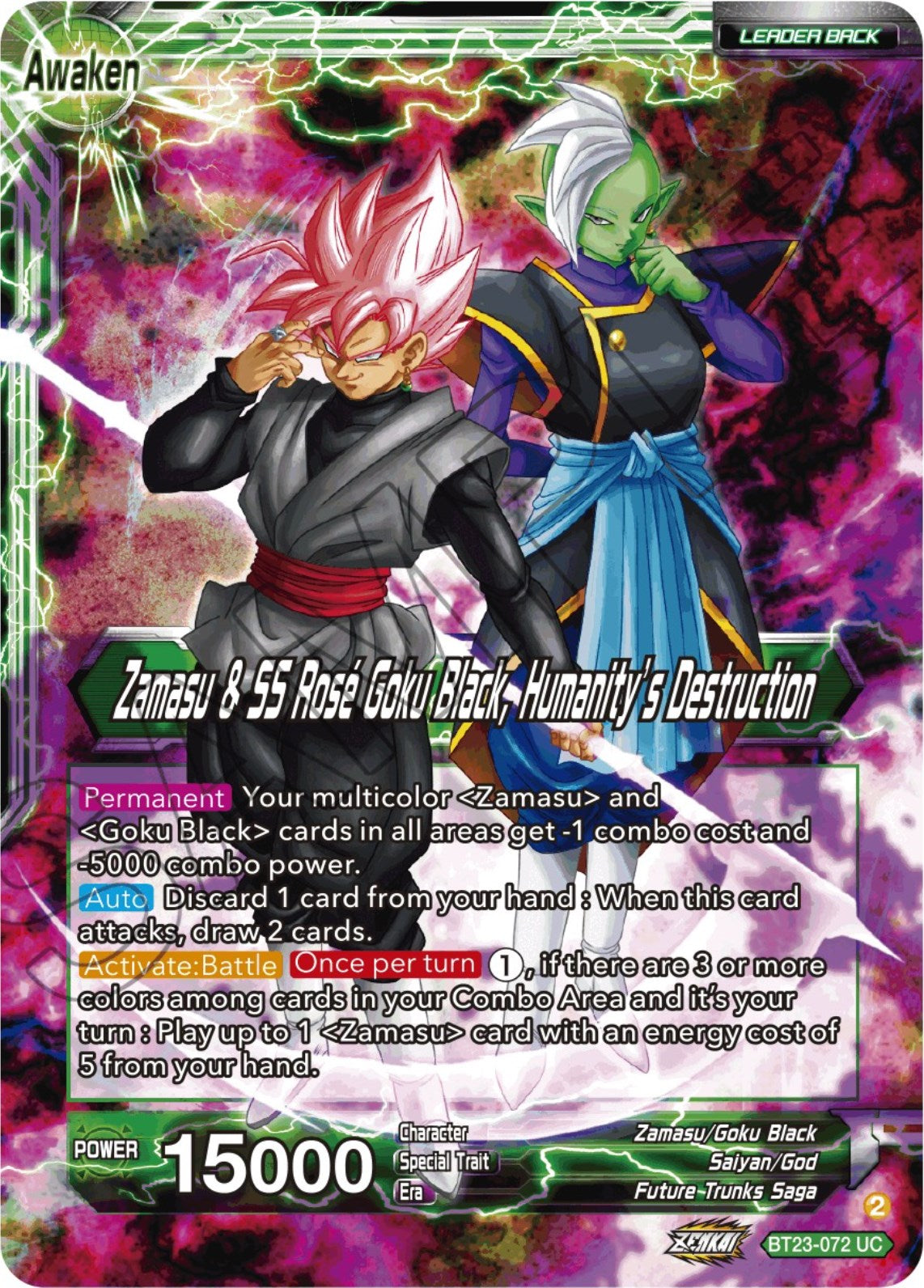 Zamasu & Goku Black // Zamasu & SS Rose Goku Black, Humanity's Destruction (BT23-072) [Perfect Combination] | Sanctuary Gaming
