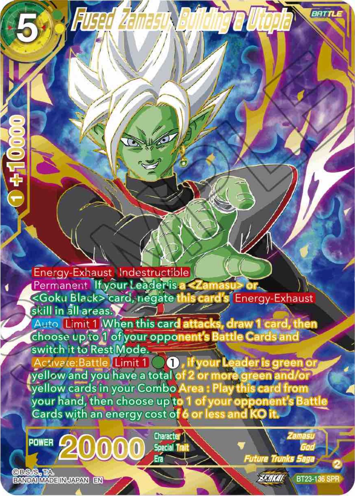 Fused Zamasu, Building a Utopia (SPR) (BT23-136) [Perfect Combination] | Sanctuary Gaming