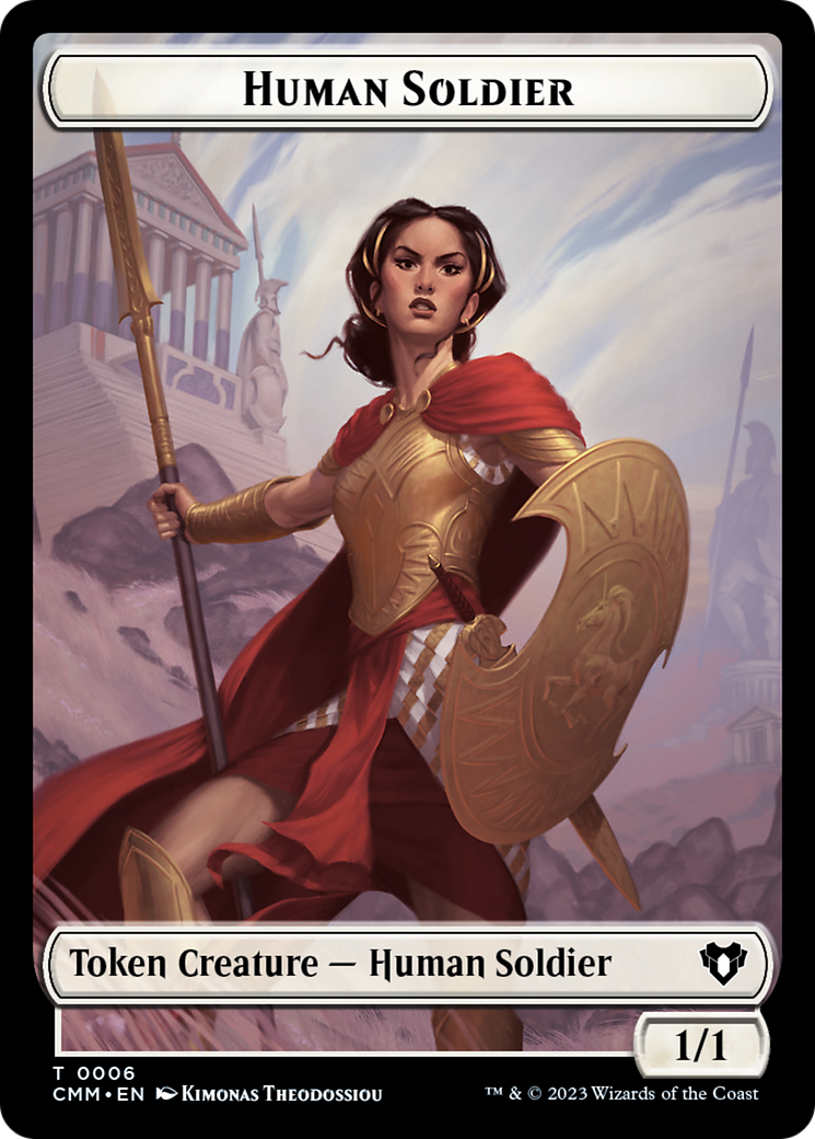 Human Soldier // Knight Double-Sided Token [Commander Masters Tokens] | Sanctuary Gaming