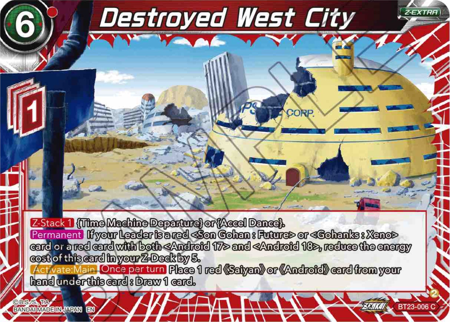 Destroyed West City (BT23-006) [Perfect Combination] | Sanctuary Gaming