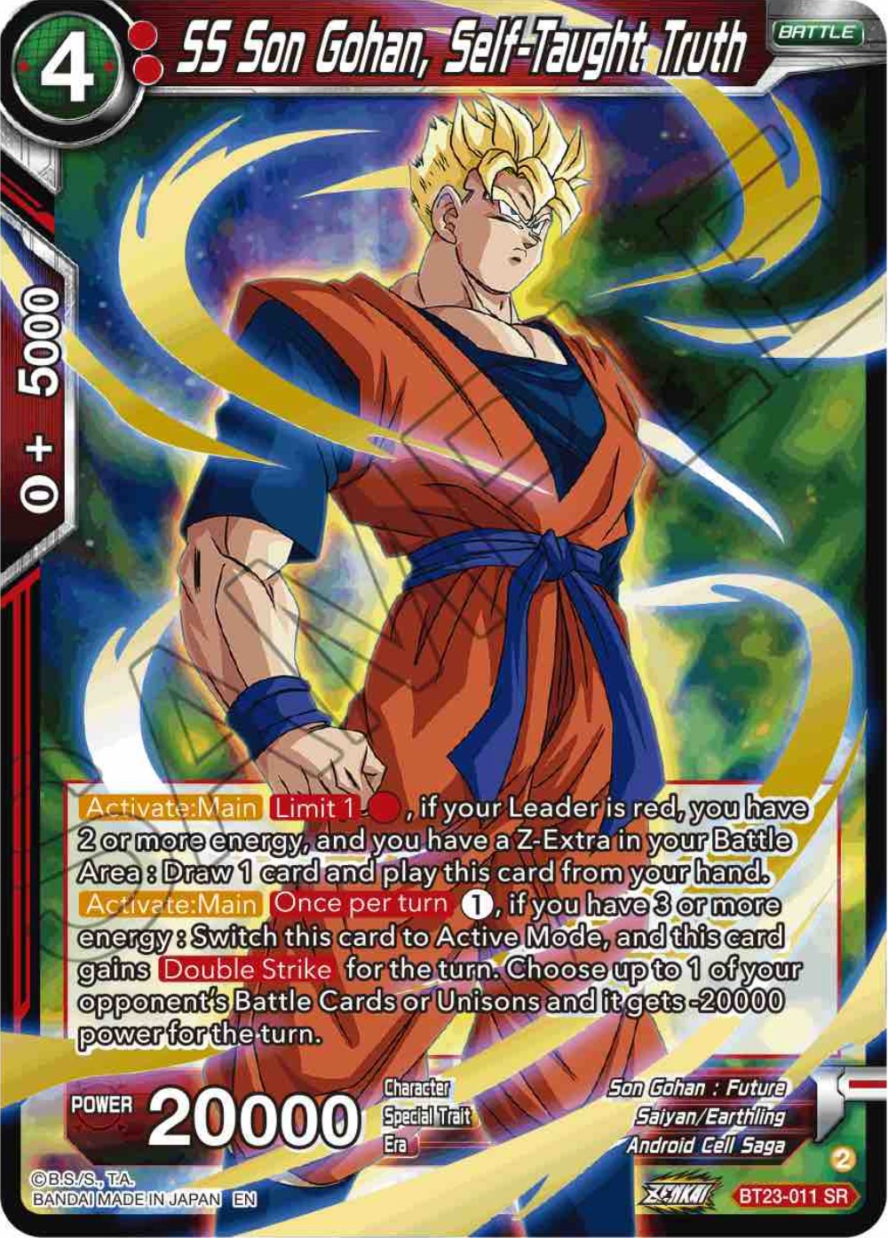 SS Son Gohan, Self-Taught Truth (BT23-011) [Perfect Combination] | Sanctuary Gaming