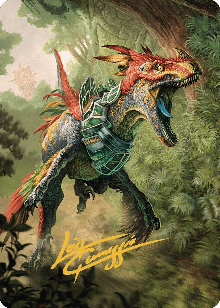 Dinosaur Token Art Card (Gold-Stamped Signature) [The Lost Caverns of Ixalan Art Series] | Sanctuary Gaming