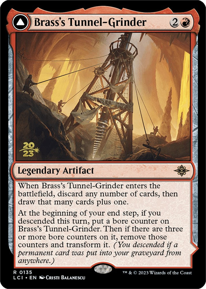 Brass's Tunnel-Grinder // Tecutlan, the Searing Rift [The Lost Caverns of Ixalan Prerelease Cards] | Sanctuary Gaming