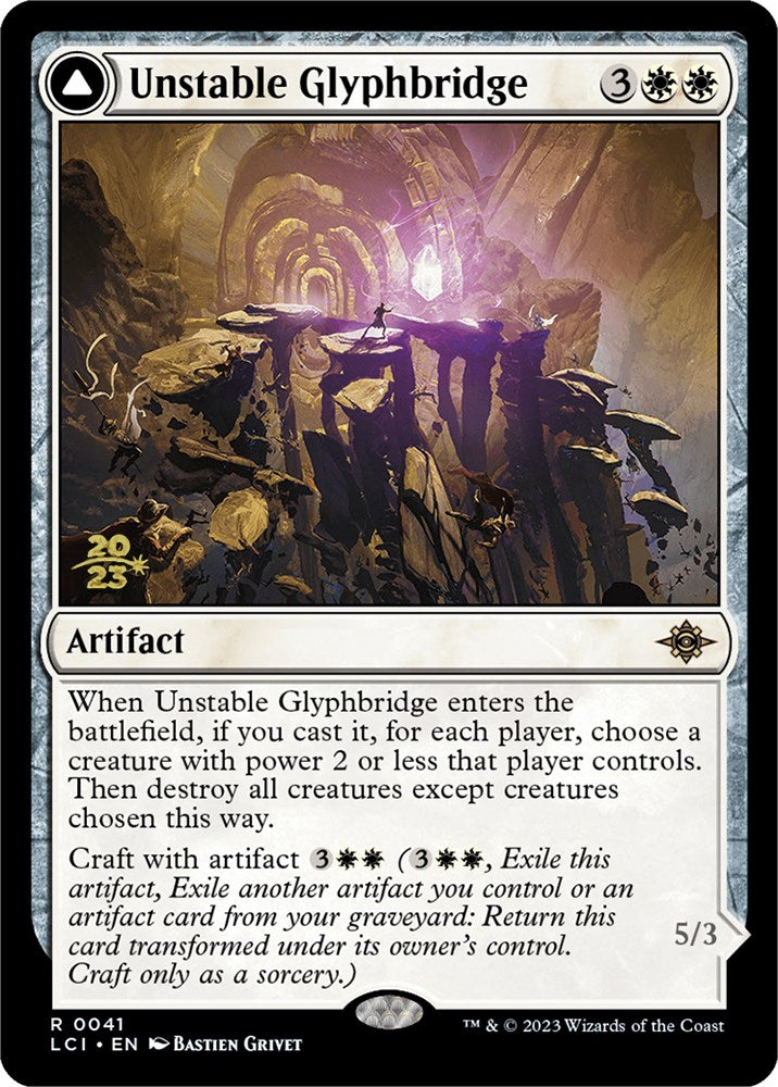 Unstable Glyphbridge // Sandswirl Wanderglyph [The Lost Caverns of Ixalan Prerelease Cards] | Sanctuary Gaming