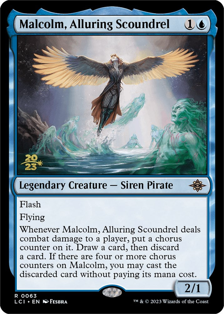 Malcolm, Alluring Scoundrel [The Lost Caverns of Ixalan Prerelease Cards] | Sanctuary Gaming