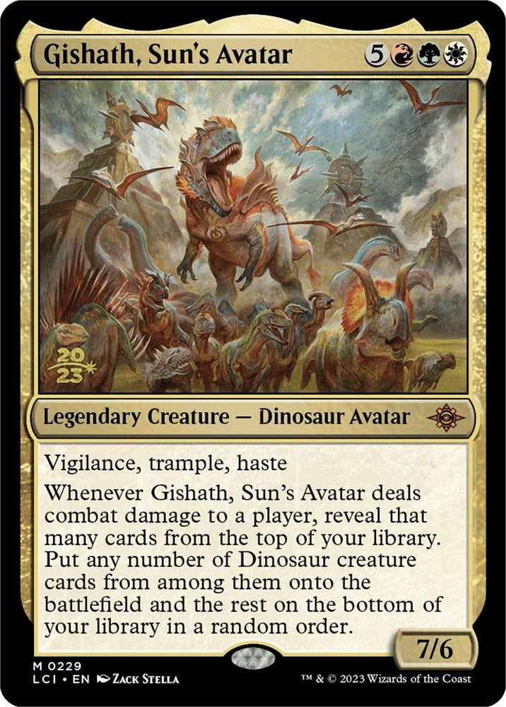 Gishath, Sun's Avatar (LCI) [The Lost Caverns of Ixalan Prerelease Cards] | Sanctuary Gaming