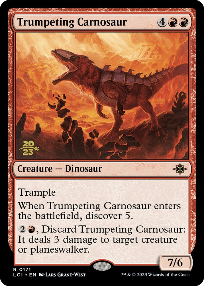 Trumpeting Carnosaur [The Lost Caverns of Ixalan Prerelease Cards] | Sanctuary Gaming