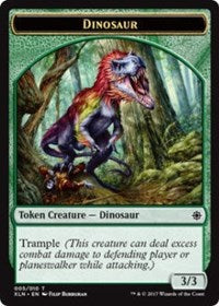 Dinosaur // Treasure (009) Double-sided Token [Ixalan Tokens] | Sanctuary Gaming