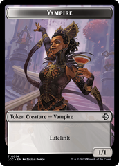 Vampire (0014) // Vampire Demon Double-Sided Token [The Lost Caverns of Ixalan Commander Tokens] | Sanctuary Gaming