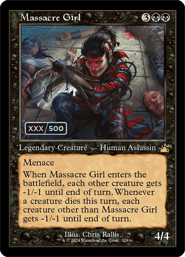 Massacre Girl (Retro) (Serialized) [Ravnica Remastered] | Sanctuary Gaming