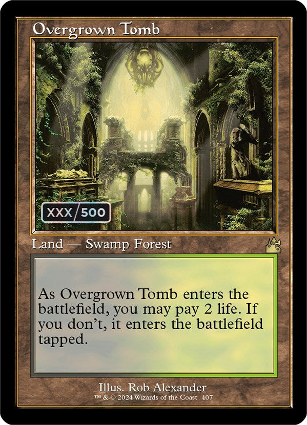 Overgrown Tomb (Retro) (Serialized) [Ravnica Remastered] | Sanctuary Gaming