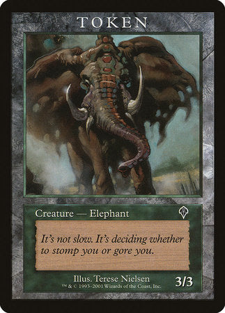 Elephant Token (Invasion) [Magic Player Rewards 2001] | Sanctuary Gaming