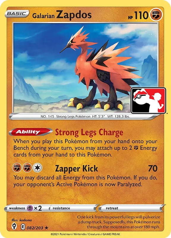 Galarian Zapdos (082/203) [Prize Pack Series One] | Sanctuary Gaming