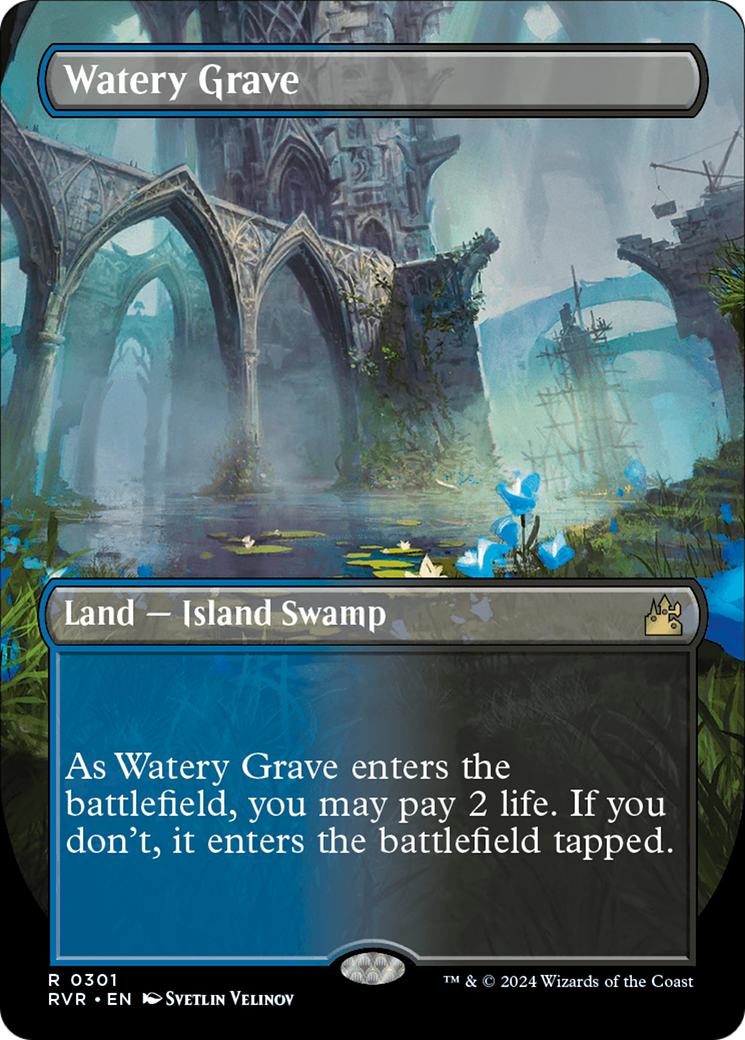 Watery Grave (Borderless) [Ravnica Remastered] | Sanctuary Gaming