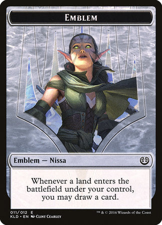 Emblem - Nissa, Vital Force [Kaladesh Tokens] | Sanctuary Gaming