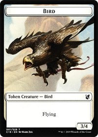 Bird (001) // Sculpture Double-sided Token [Commander 2019 Tokens] | Sanctuary Gaming