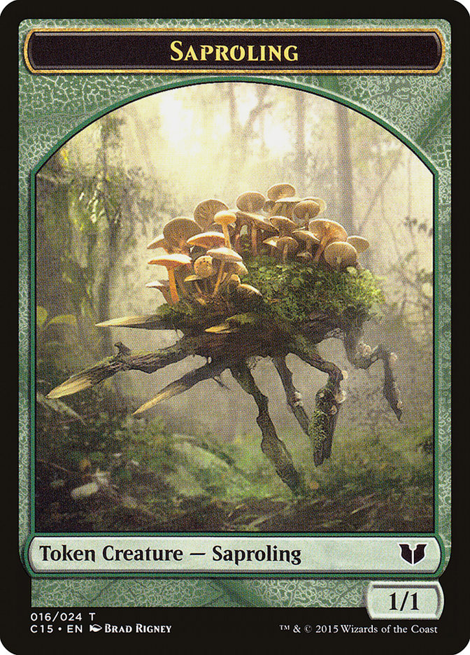 Saproling // Spider Double-Sided Token [Commander 2015 Tokens] | Sanctuary Gaming