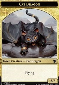 Cat Dragon (009) // Dragon (006) Double-sided Token [Commander 2017 Tokens] | Sanctuary Gaming