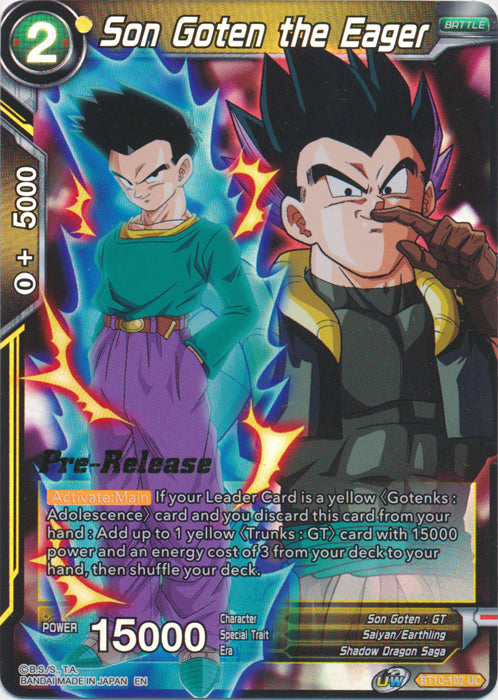 Son Goten the Eager (BT10-102) [Rise of the Unison Warrior Prerelease Promos] | Sanctuary Gaming