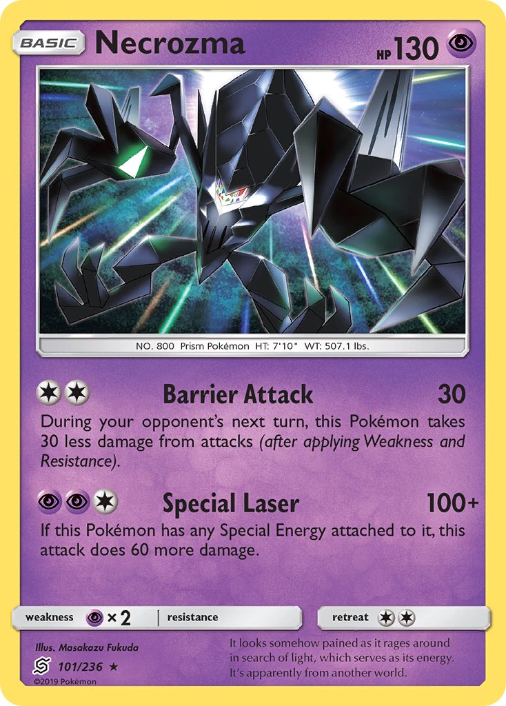 Necrozma (101/236) (Cracked Ice Holo) (Theme Deck Exclusive) [Sun & Moon: Unified Minds] | Sanctuary Gaming