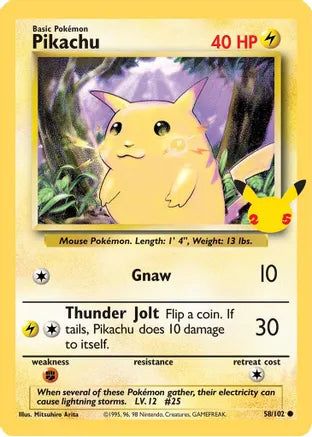 Pikachu (58/102) (25th Anniversary) (Jumbo Card) [Celebrations: 25th Anniversary] | Sanctuary Gaming