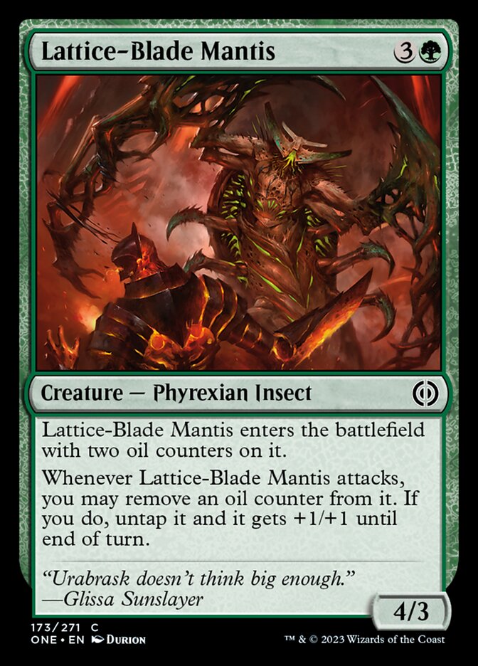 Lattice-Blade Mantis [Phyrexia: All Will Be One] | Sanctuary Gaming