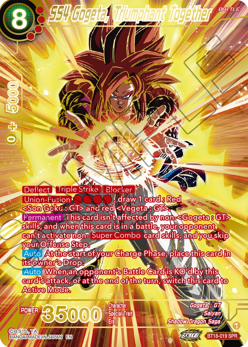 SS4 Gogeta, Triumphant Together (SPR) (BT18-019) [Dawn of the Z-Legends] | Sanctuary Gaming