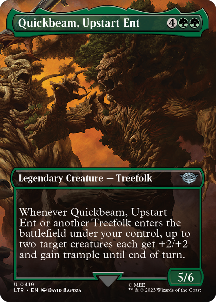 Quickbeam, Upstart Ent (Borderless Alternate Art) [The Lord of the Rings: Tales of Middle-Earth] | Sanctuary Gaming