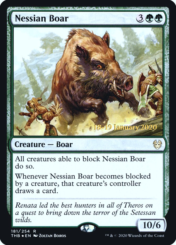 Nessian Boar [Theros Beyond Death Prerelease Promos] | Sanctuary Gaming