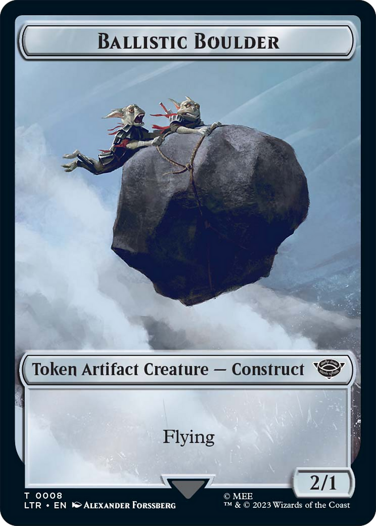 Ballistic Boulder // Food Token (10) Double-Sided Token [The Lord of the Rings: Tales of Middle-Earth Tokens] | Sanctuary Gaming