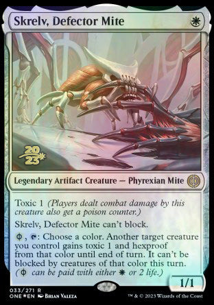 Skrelv, Defector Mite [Phyrexia: All Will Be One Prerelease Promos] | Sanctuary Gaming