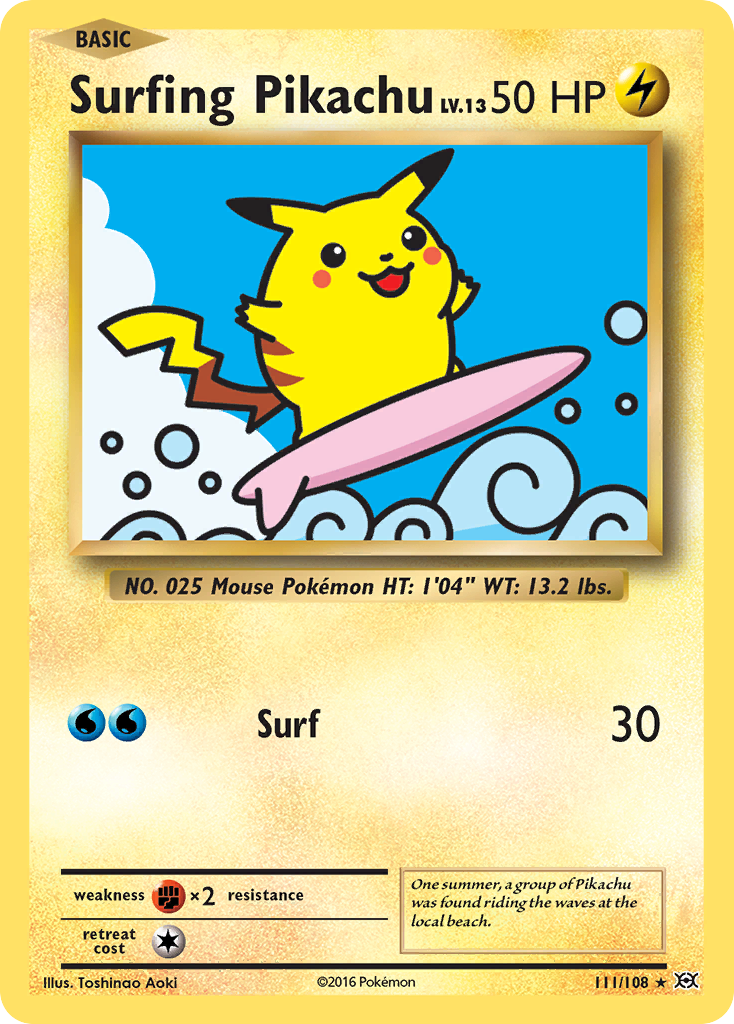 Surfing Pikachu (111/108) [XY: Evolutions] | Sanctuary Gaming