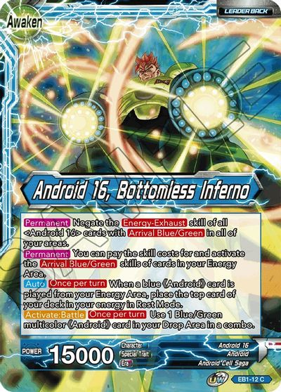 Android 16 // Android 16, Bottomless Inferno (EB1-12) [Battle Evolution Booster] | Sanctuary Gaming