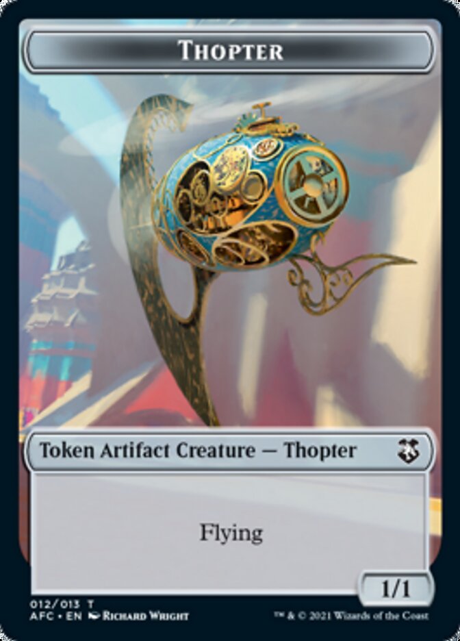 Thopter // Treasure Double-sided Token [Dungeons & Dragons: Adventures in the Forgotten Realms Commander Tokens] | Sanctuary Gaming