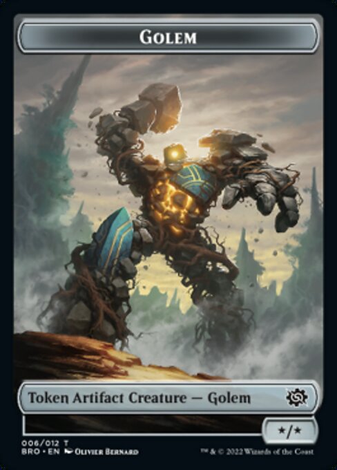 Powerstone // Golem Double-Sided Token [The Brothers' War Tokens] | Sanctuary Gaming