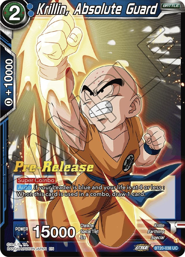 Krillin, Absolute Guard (BT20-038) [Power Absorbed Prerelease Promos] | Sanctuary Gaming