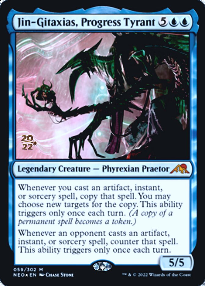 Jin-Gitaxias, Progress Tyrant [Kamigawa: Neon Dynasty Prerelease Promos] | Sanctuary Gaming