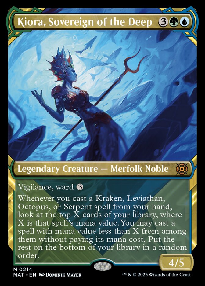 Kiora, Sovereign of the Deep (Showcase Halo Foil) [March of the Machine: The Aftermath] | Sanctuary Gaming