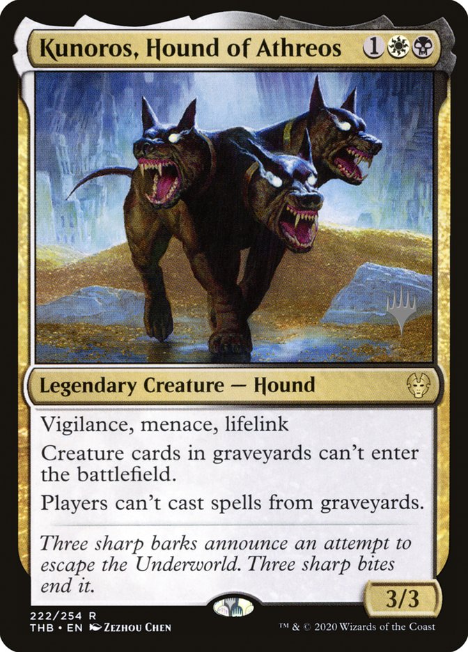 Kunoros, Hound of Athreos (Promo Pack) [Theros Beyond Death Promos] | Sanctuary Gaming