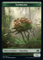 Saproling // Phyrexian Golem Double-sided Token [Double Masters 2022 Tokens] | Sanctuary Gaming