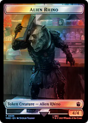 Alien Rhino // Treasure (0060) Double-Sided Token (Surge Foil) [Doctor Who Tokens] | Sanctuary Gaming