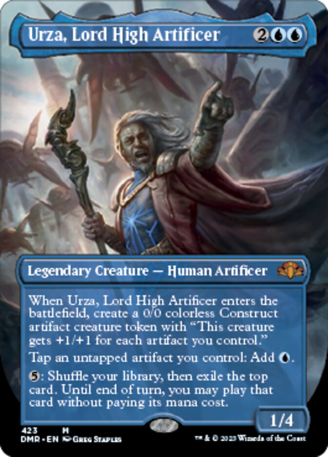 Urza, Lord High Artificer (Borderless Alternate Art) [Dominaria Remastered] | Sanctuary Gaming