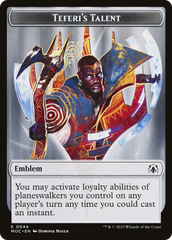 First Mate Ragavan // Teferi's Talent Emblem Double-Sided Token [March of the Machine Commander Tokens] | Sanctuary Gaming