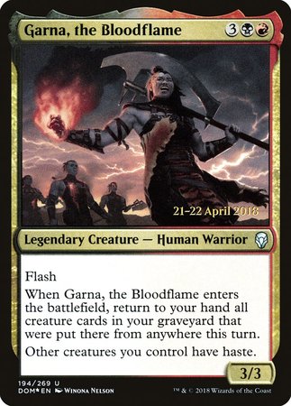 Garna, the Bloodflame [Dominaria Promos] | Sanctuary Gaming