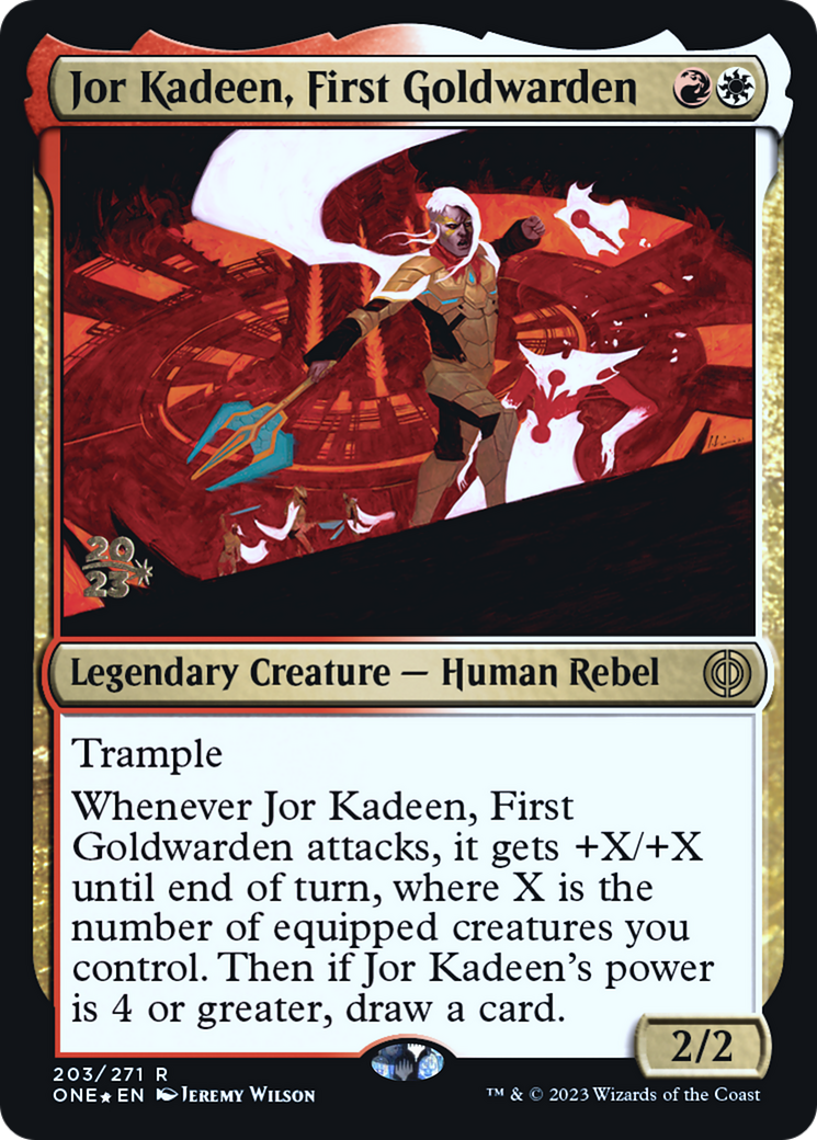 Jor Kadeen, First Goldwarden [Phyrexia: All Will Be One Prerelease Promos] | Sanctuary Gaming