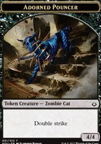 Adorned Pouncer // Warrior Double-sided Token [Hour of Devastation Tokens] | Sanctuary Gaming