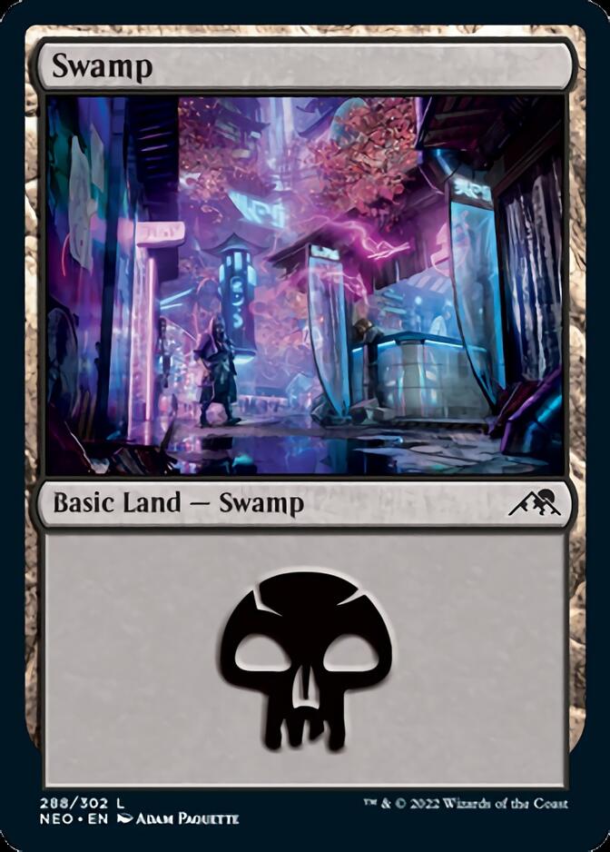 Swamp (288) [Kamigawa: Neon Dynasty] | Sanctuary Gaming